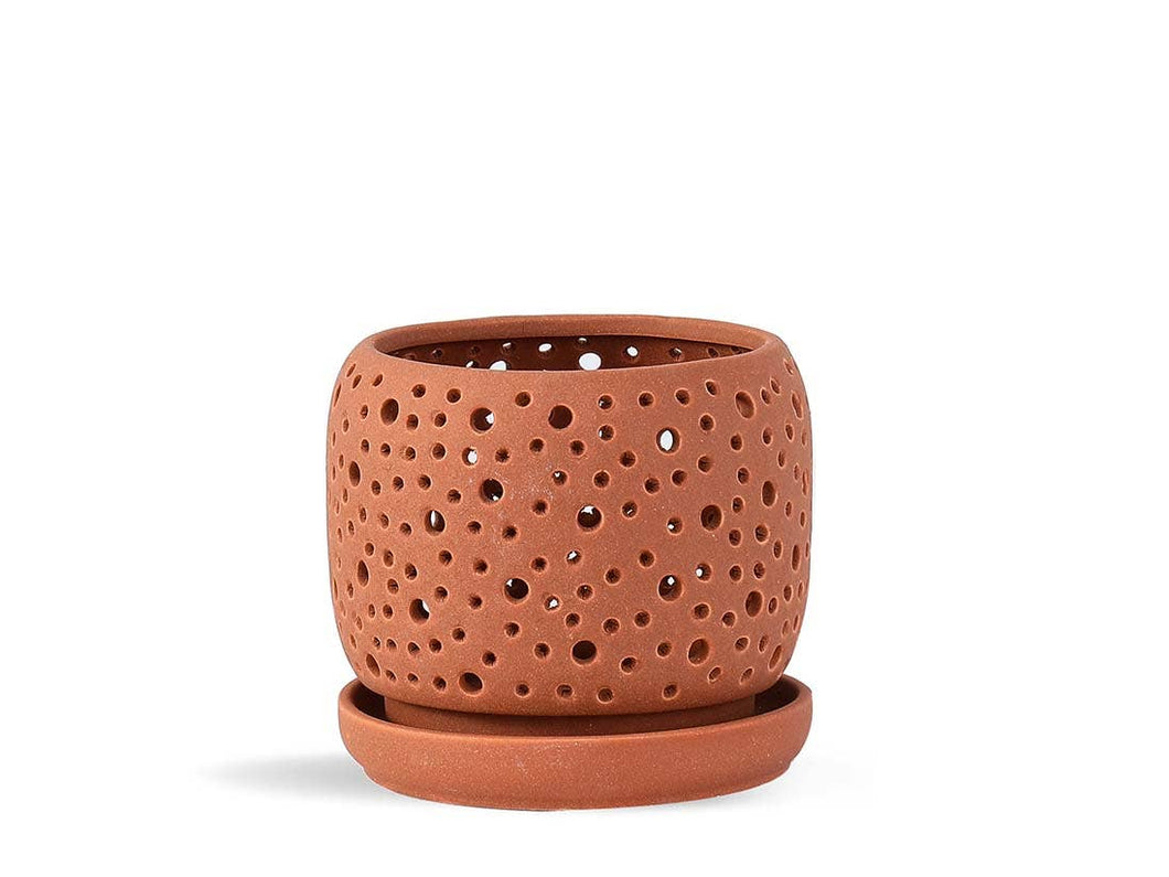 Rain drop orchid planter, sand canyon clay