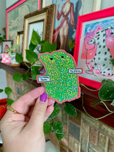 Load image into Gallery viewer, Emotional Support Lizards Glitter Sticker