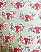 Load image into Gallery viewer, Floral Uterus: Feminist Sticker