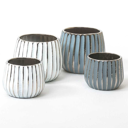 Ribbed Ceramic Pot