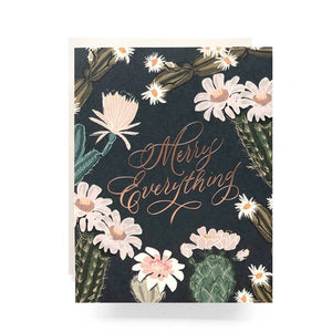 Merry Everything Cactus Bloom Card