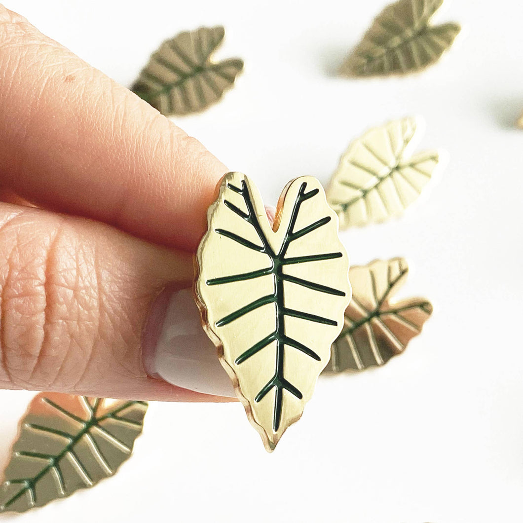 Alocasia Leaf Enamel Pin