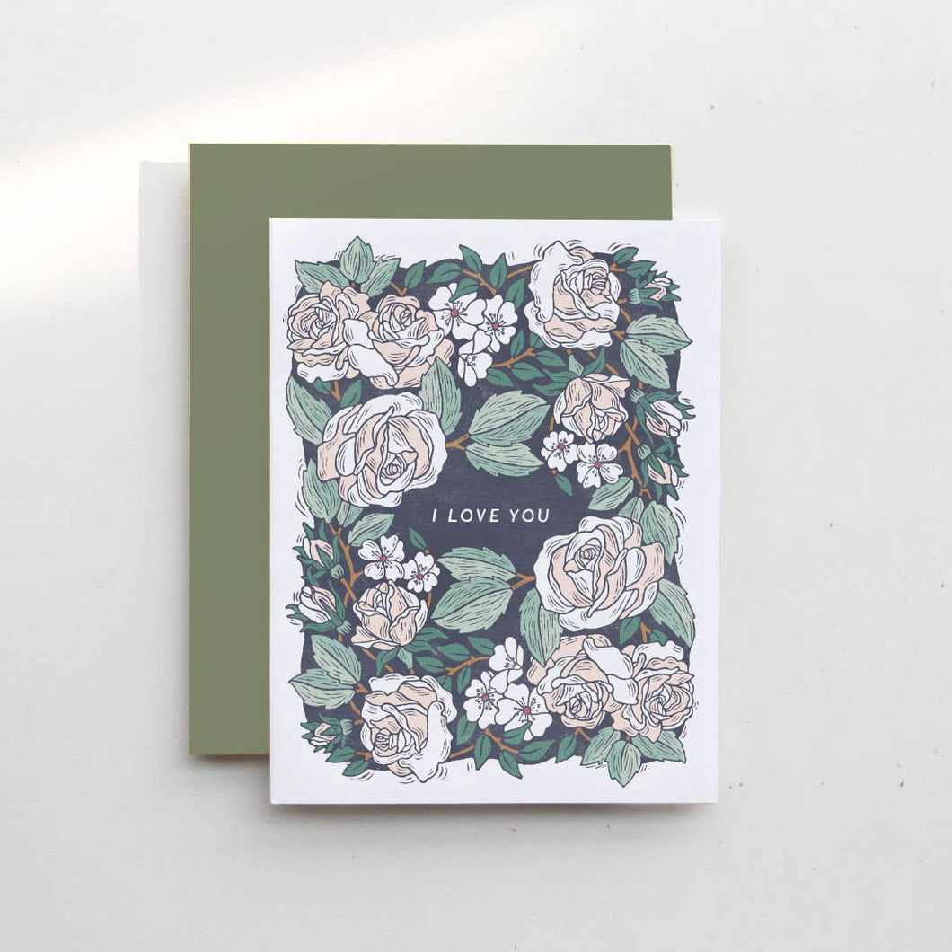 Rose Garden I Love You Card