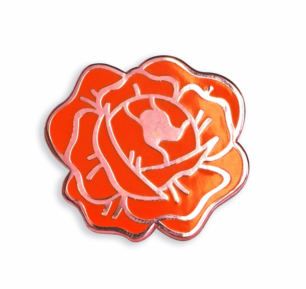 Red Rose Enamel Pin