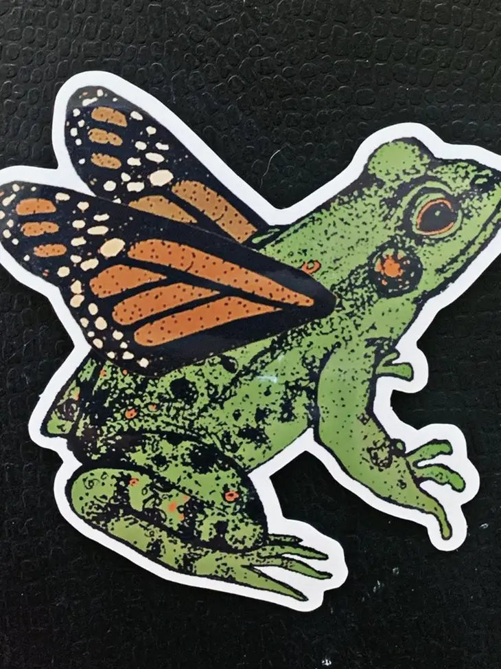 The Frog Grew Wings Sticker