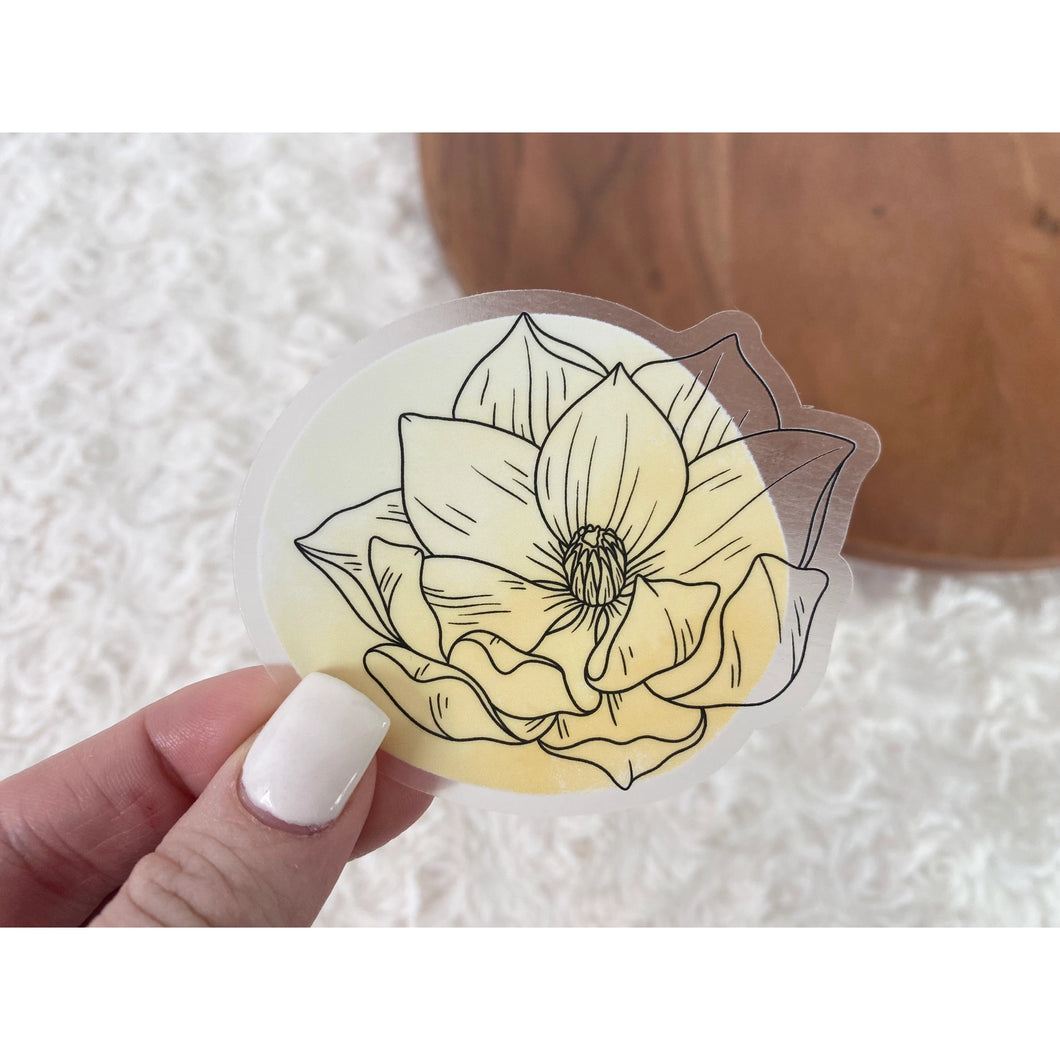 Ranunculus Abstract Watercolor - Botanical Clear Sticker