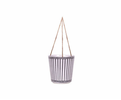 Hanging Blue Stripe Pot