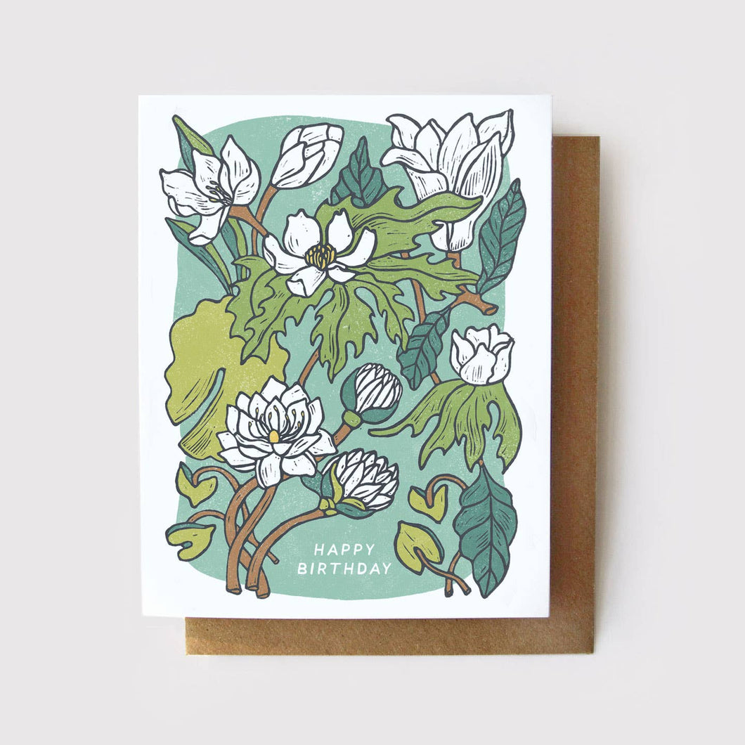 Happy Birthday - Water Lily and Lotus Card