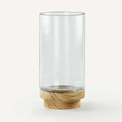 Terrarium Vase with Wood Base