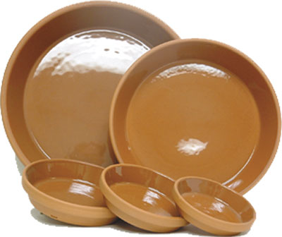 Terra Cotta Glazed Saucers