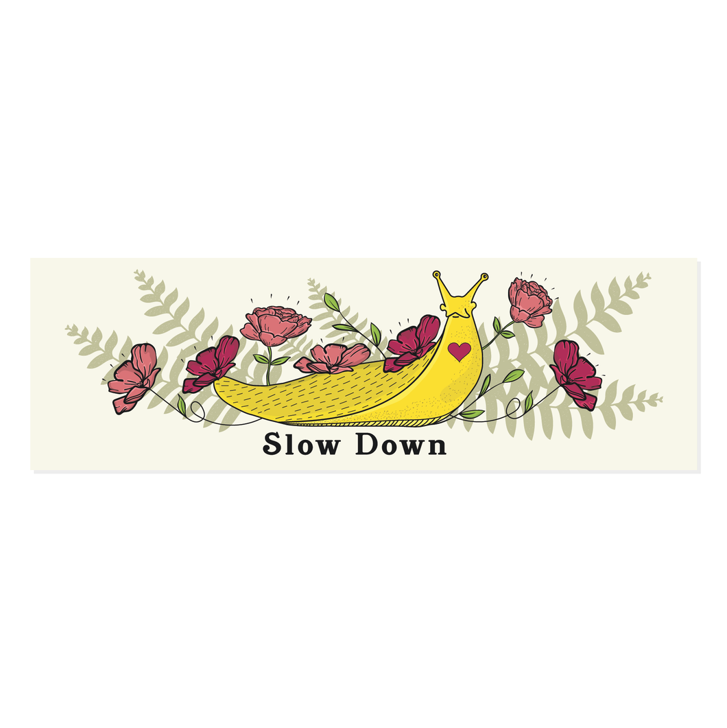 Slow Down Slug Vinyl Sticker
