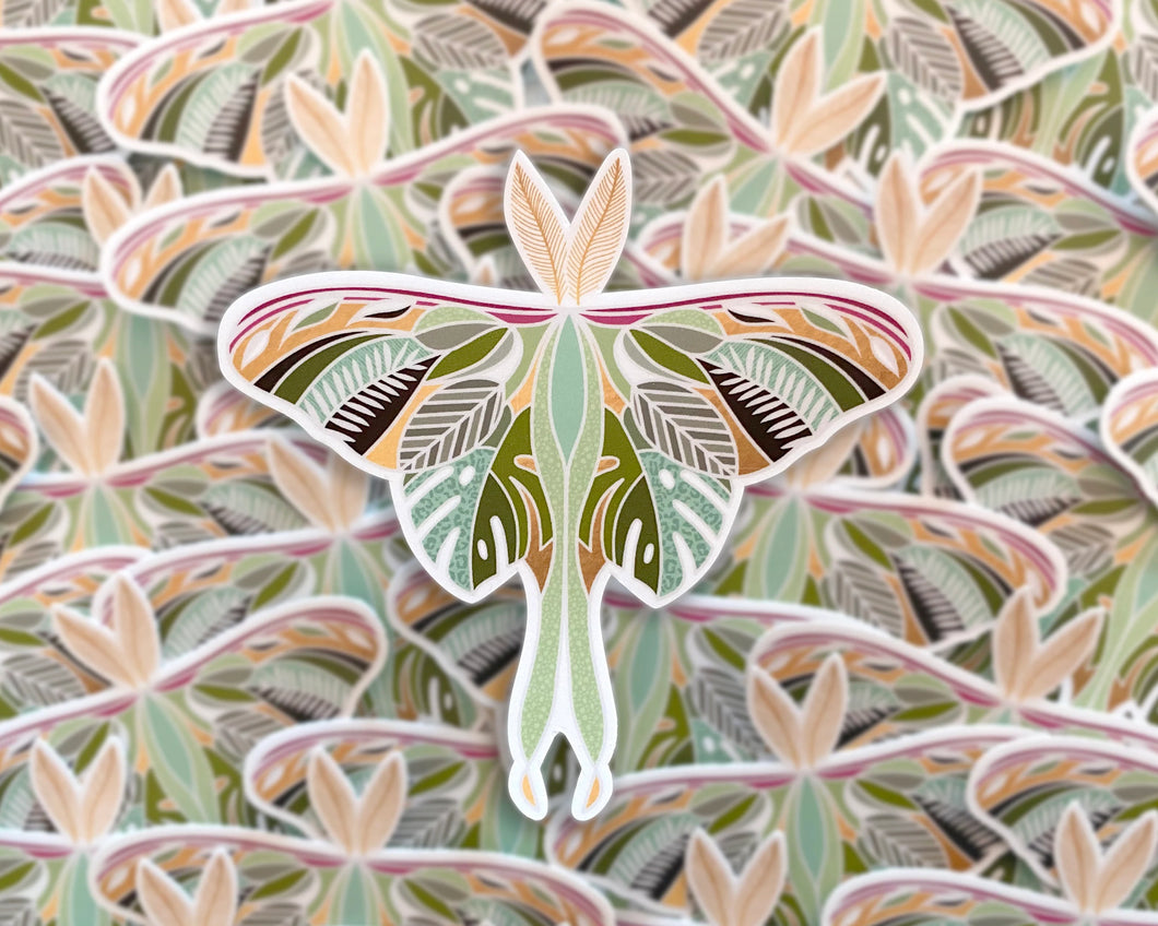 Luna Moth Sticker