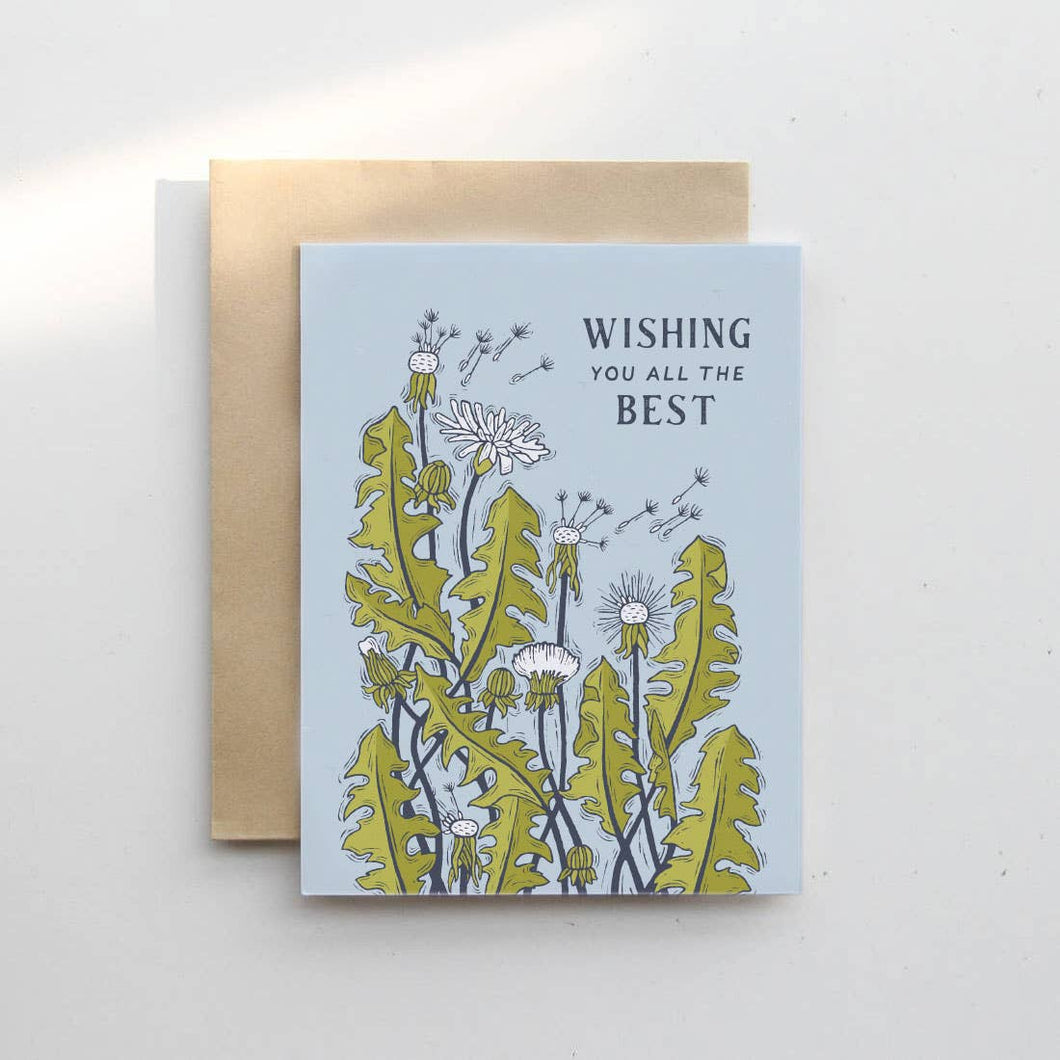 Wishing You All the Best Dandelion Card