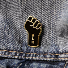 Load image into Gallery viewer, BLM Fist Enamel Pin