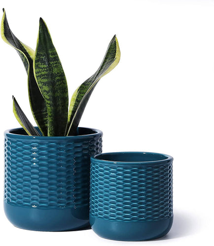 Modern Blue Ceramic Pot